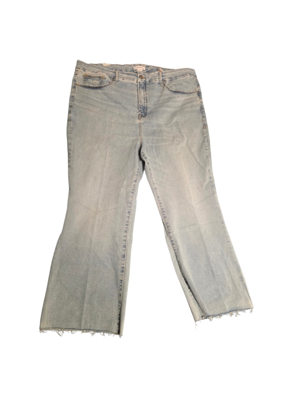 Good American Mid-Rise Cropped Bootcut Light Blue Flat Tummy Technology Jeans - Picture 2 of 5